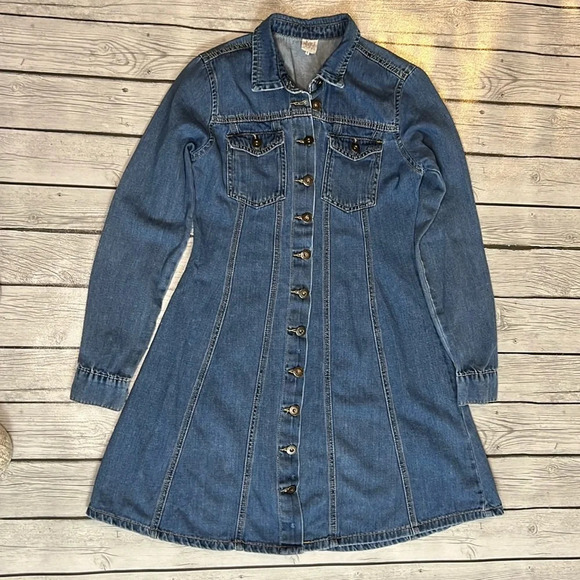 🌻 KARL MARC JOHN sz. S Denim A-Line Dress - Picture 1 of 13